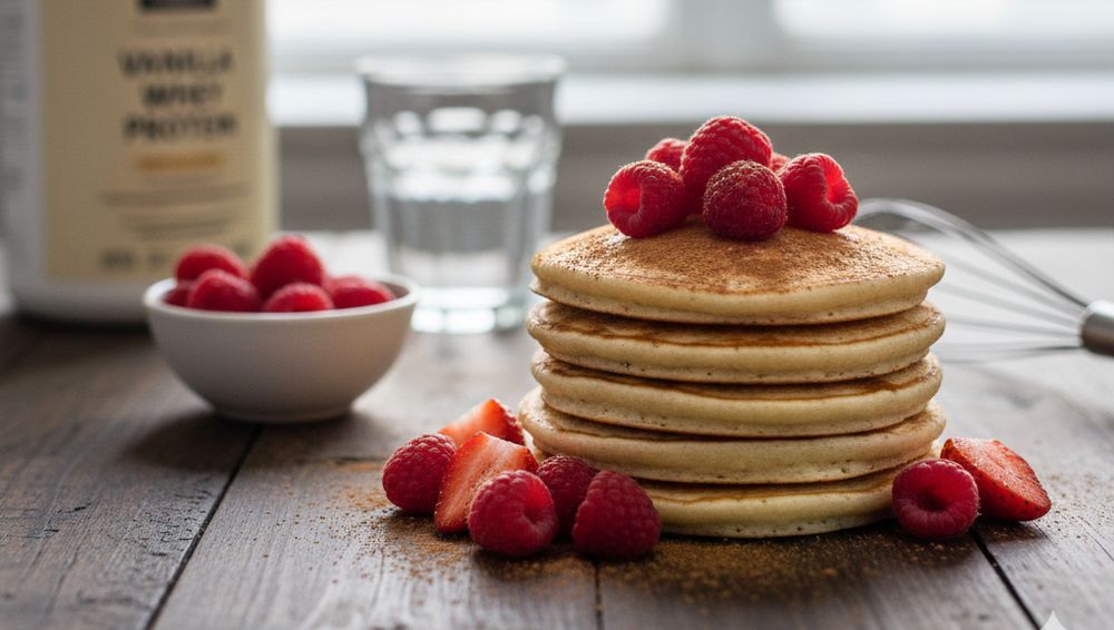 Pancakes blancs d'oeufs proteines seche